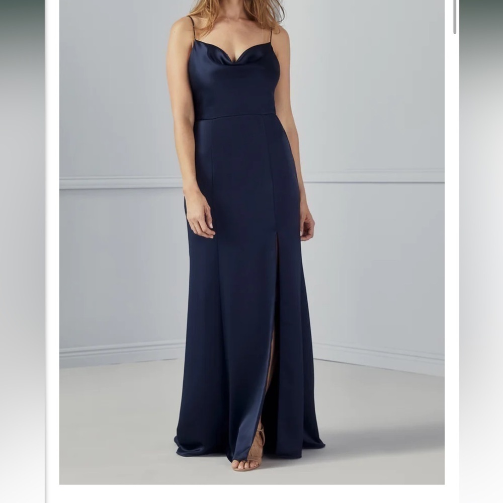 Amsale Chloe Navy Size 14 Bridesmaid Formal Gown NWT